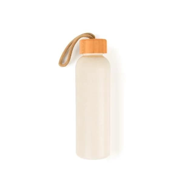 Garrafa de Palha de Trigo 500ml com Tampa de Bambu Personalizada - segunda imagem