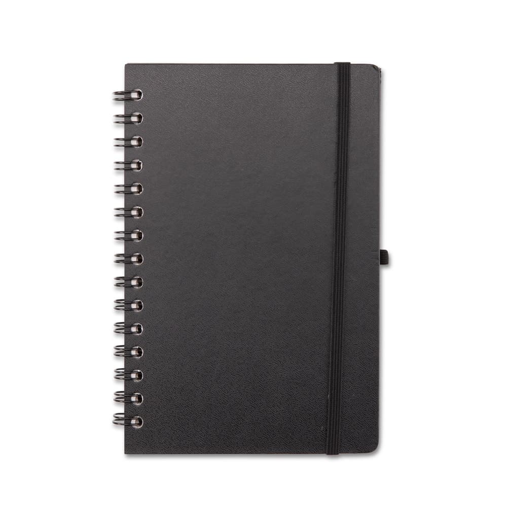 Caderno Capa Dura com Elástico e Porta-Canetas Personalizado