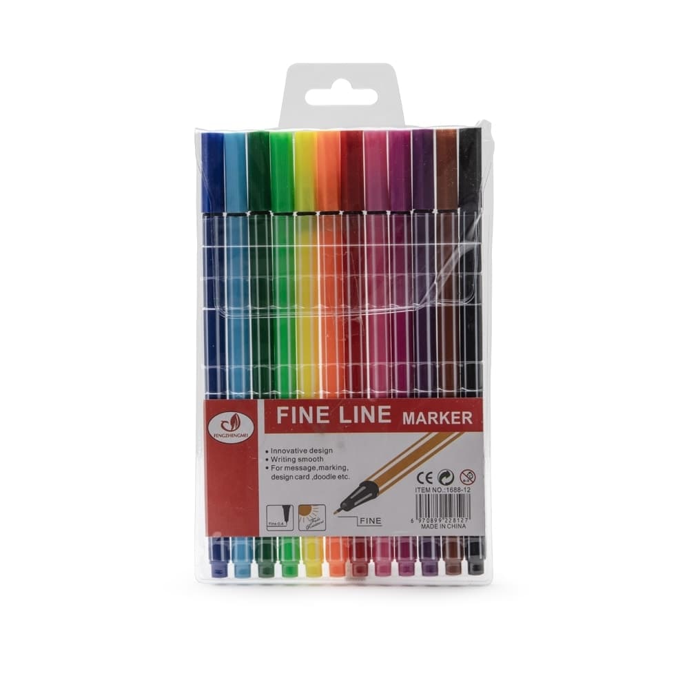 Kit Canetinhas Coloridas 12 Cores Personalizado