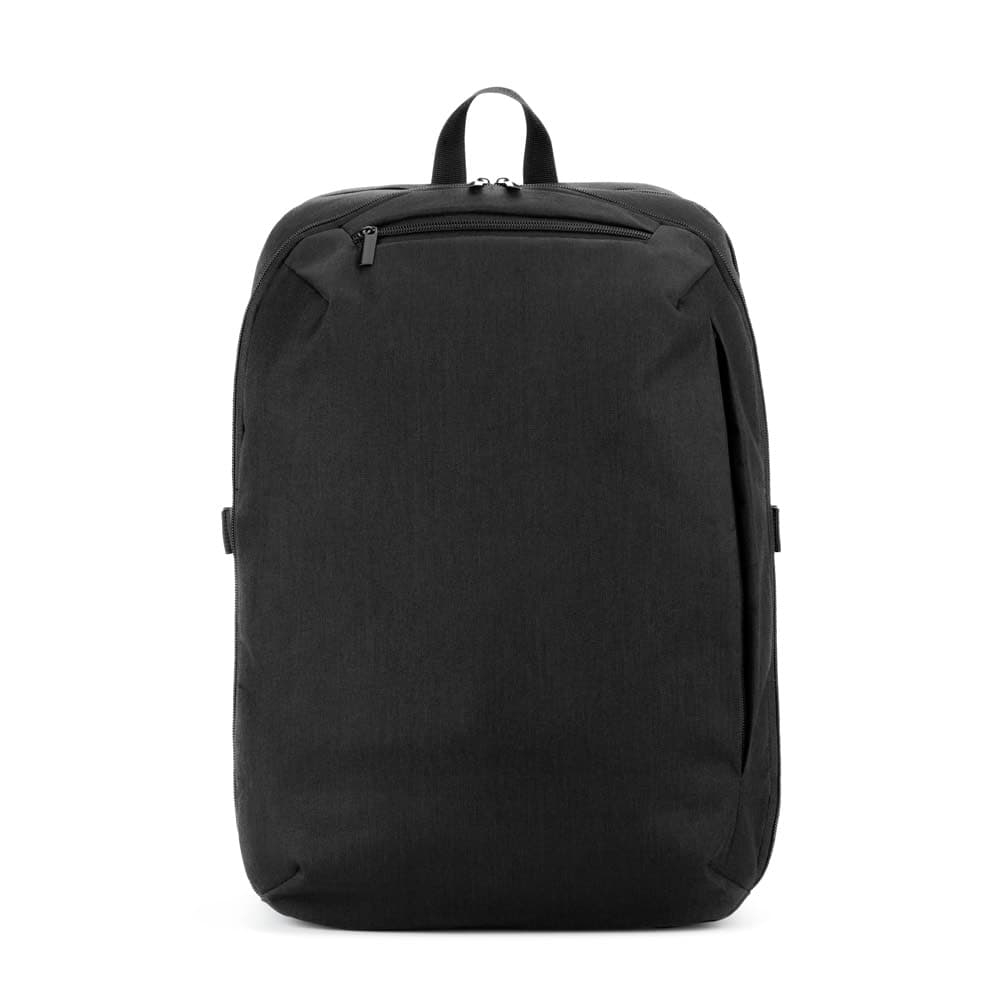 Mochila com um compartimento de abertura total em poliester reciclado 300D de alta densidade (16") - segunda imagem