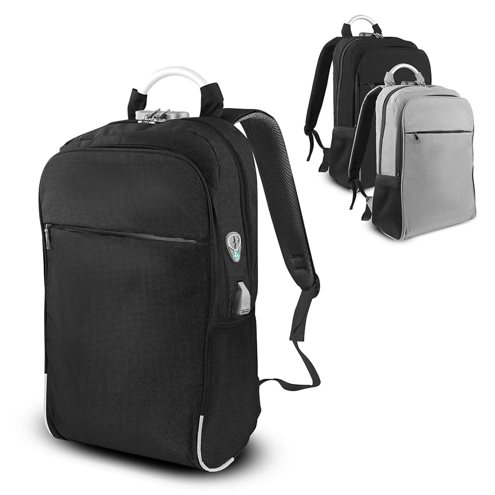 Mochila para Notebook em Poliéster 300D com Fechamento por Cadeado Personalizada