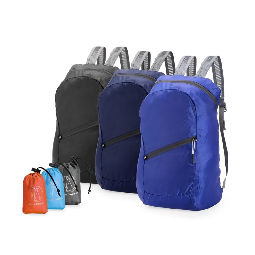 Mochila Dobrável Poliéster 16L Personalizável
