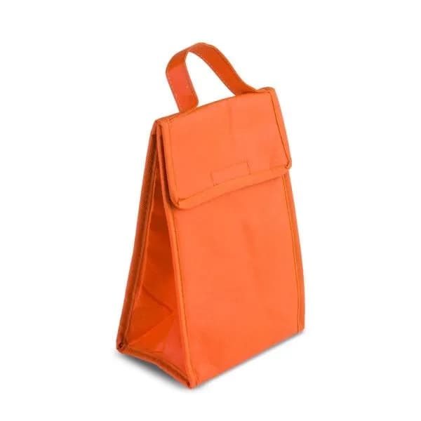 BOLSA TÉRMICA EM TNT 80G/M² - LARANJA - 27X17X10,5 CM - segunda imagem