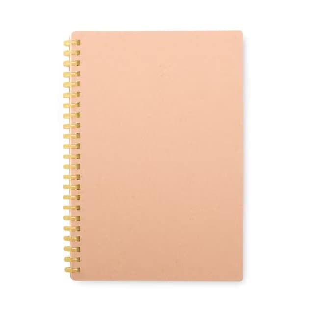 Caderno Kraft com Pauta e Espiral de Plástico Personalizado