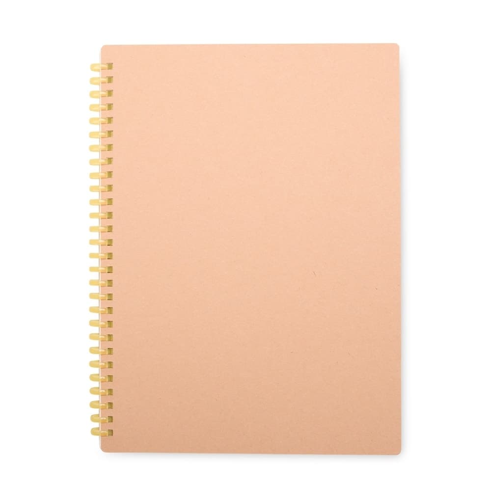 Caderno Kraft com Pauta e Espiral de Plástico Personalizado