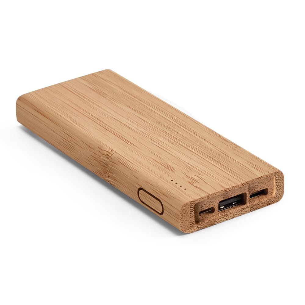 Carregador power bank bambu 5.000mah personalizado