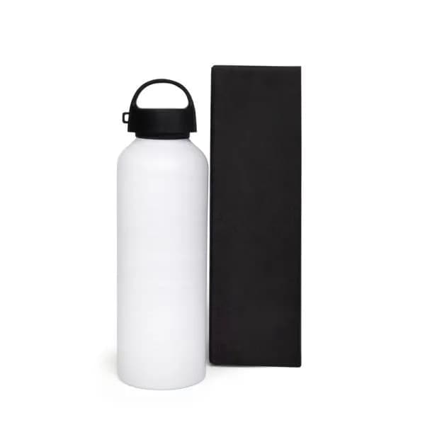 Garrafa de Alumínio 600 ml com Tampa Rosqueável e Alça Personalizada - segunda imagem