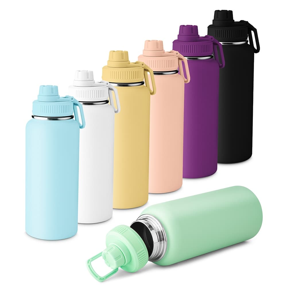 Garrafa Térmica de Aço Inox 1L com Mosquetão Personalizada